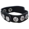 RockSolid by Doc Johnson Cockring ajustable en cuir The Leather 5 Snap Noir